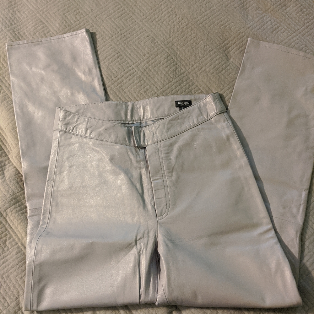 NWOT Garson Buttery Soft Dove Grey Leather Pants